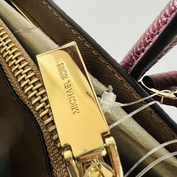 MICHAEL KORS STUDIO Mercer Oxblood Leather Medium Messenger Crossbody Bag - Picture 10 of 12